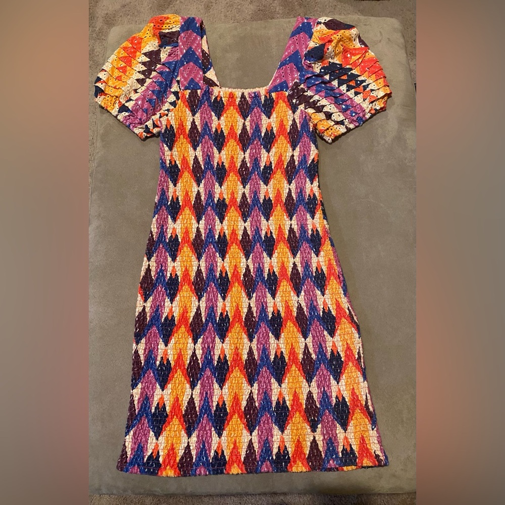 Farm Rio Eyelet Mini Dress size Medium